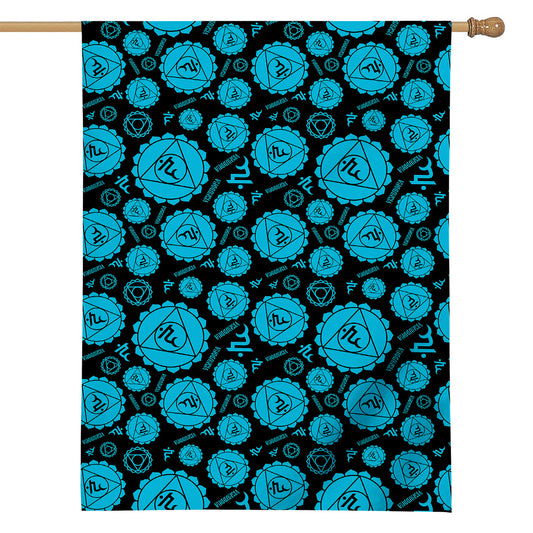 Vishuddha Chakra Pattern Print House Flag
