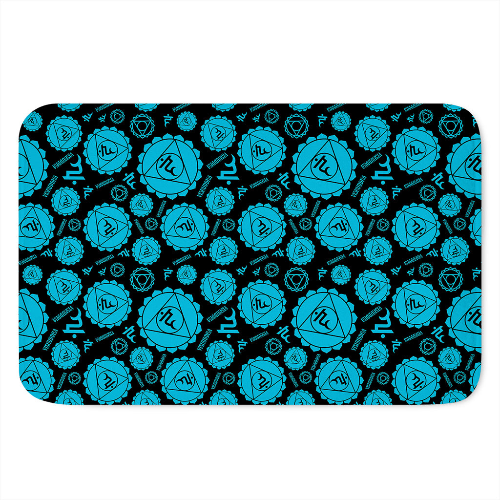 Vishuddha Chakra Pattern Print Indoor Door Mat