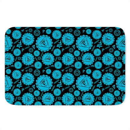 Vishuddha Chakra Pattern Print Indoor Door Mat