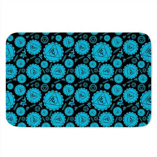 Vishuddha Chakra Pattern Print Indoor Door Mat