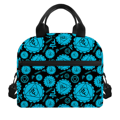 Vishuddha Chakra Pattern Print Insulated Lunch Bag