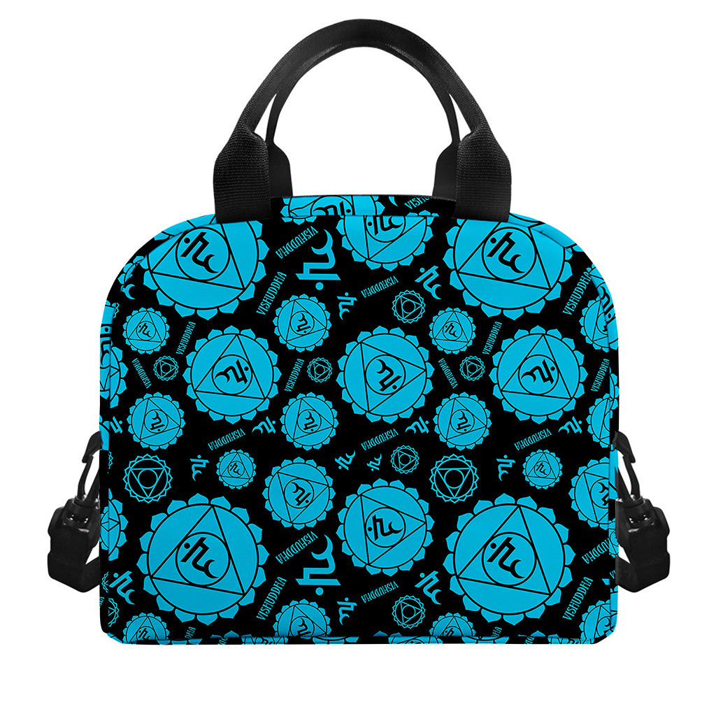 Vishuddha Chakra Pattern Print Insulated Lunch Bag