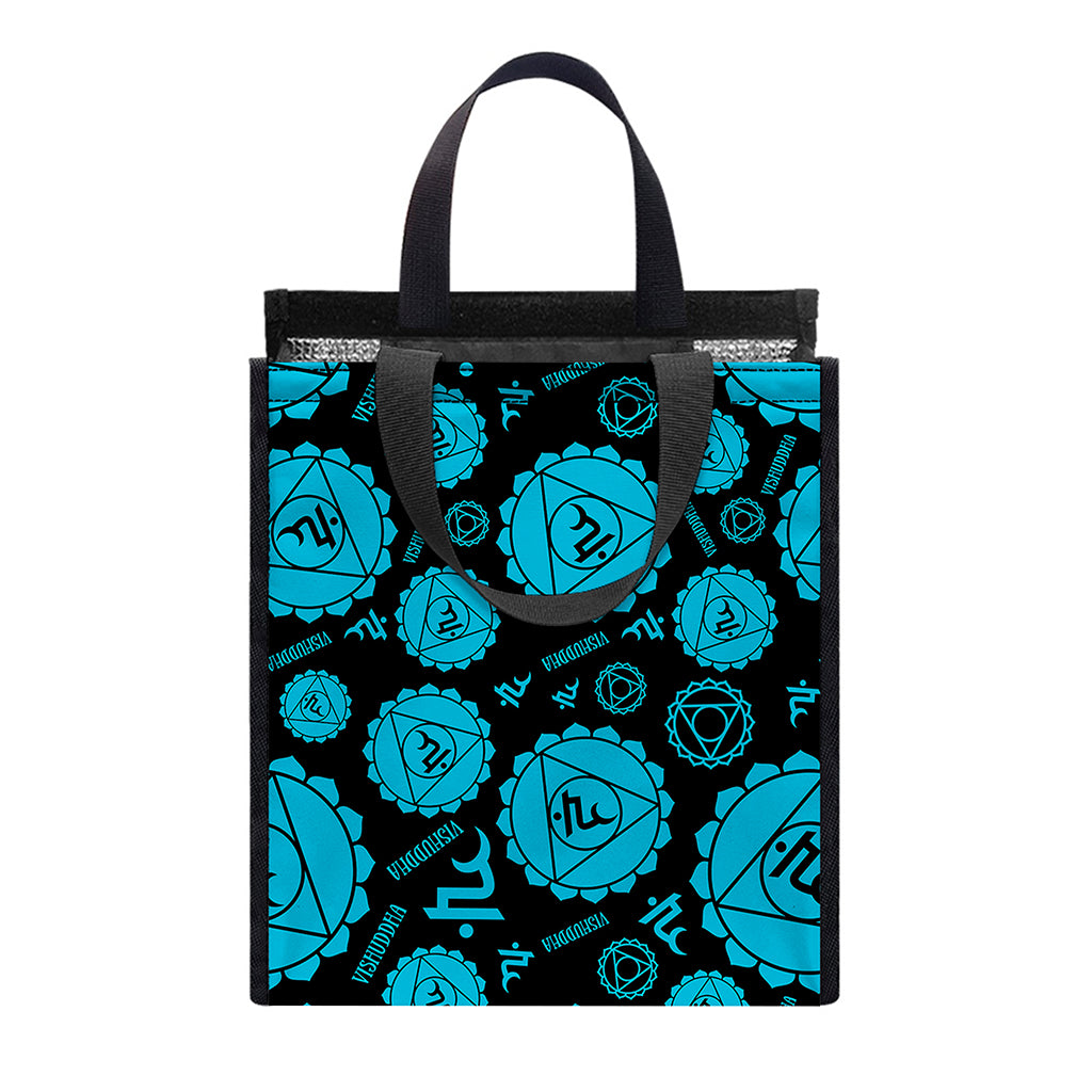 Vishuddha Chakra Pattern Print Insulated Lunch Tote