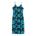 Vishuddha Chakra Pattern Print Jersey Midi Cami Dress