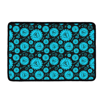 Vishuddha Chakra Pattern Print Kitchen Mat