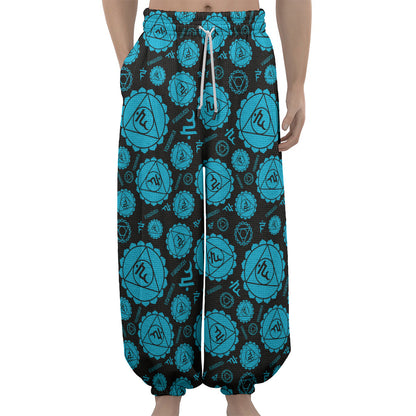 Vishuddha Chakra Pattern Print Lantern Pants