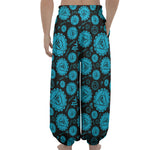Vishuddha Chakra Pattern Print Lantern Pants