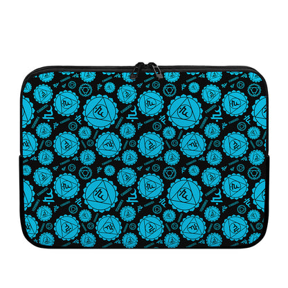 Vishuddha Chakra Pattern Print Laptop Sleeve