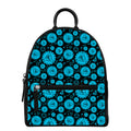 Vishuddha Chakra Pattern Print Leather Backpack