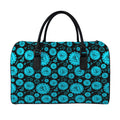 Vishuddha Chakra Pattern Print Leather Duffel Bag