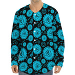 Vishuddha Chakra Pattern Print Long Sleeve Baseball Jersey