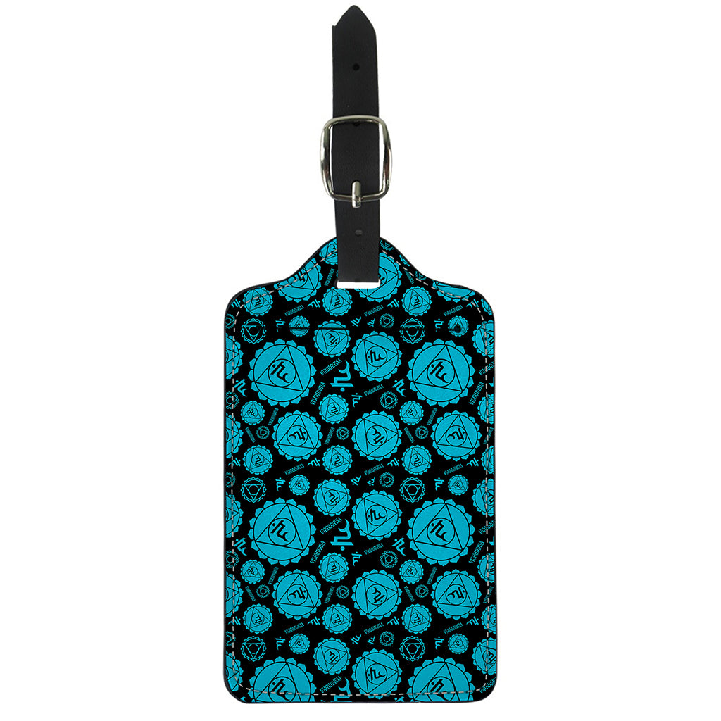 Vishuddha Chakra Pattern Print Luggage Tag