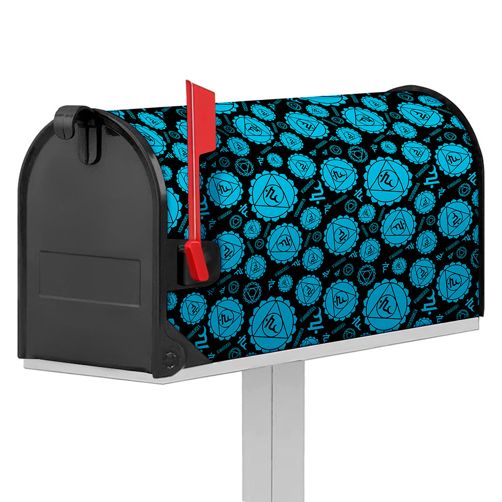 Vishuddha Chakra Pattern Print Mailbox Cover
