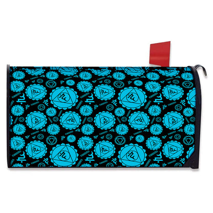 Vishuddha Chakra Pattern Print Mailbox Cover