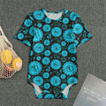 Vishuddha Chakra Pattern Print Men's Bodysuit