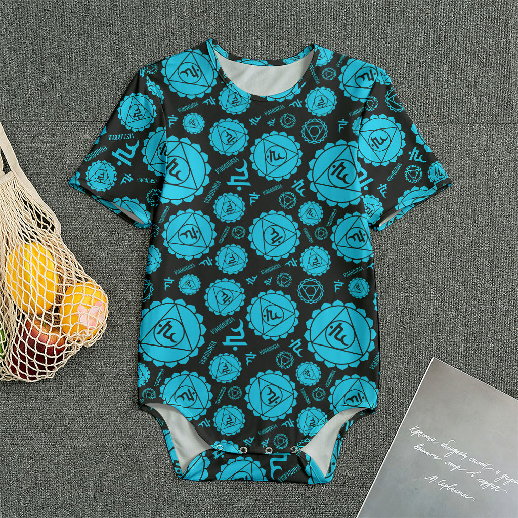 Vishuddha Chakra Pattern Print Men's Bodysuit
