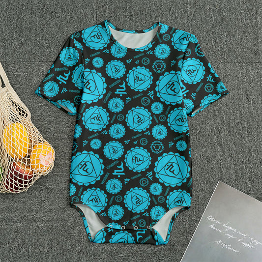 Vishuddha Chakra Pattern Print Men's Bodysuit