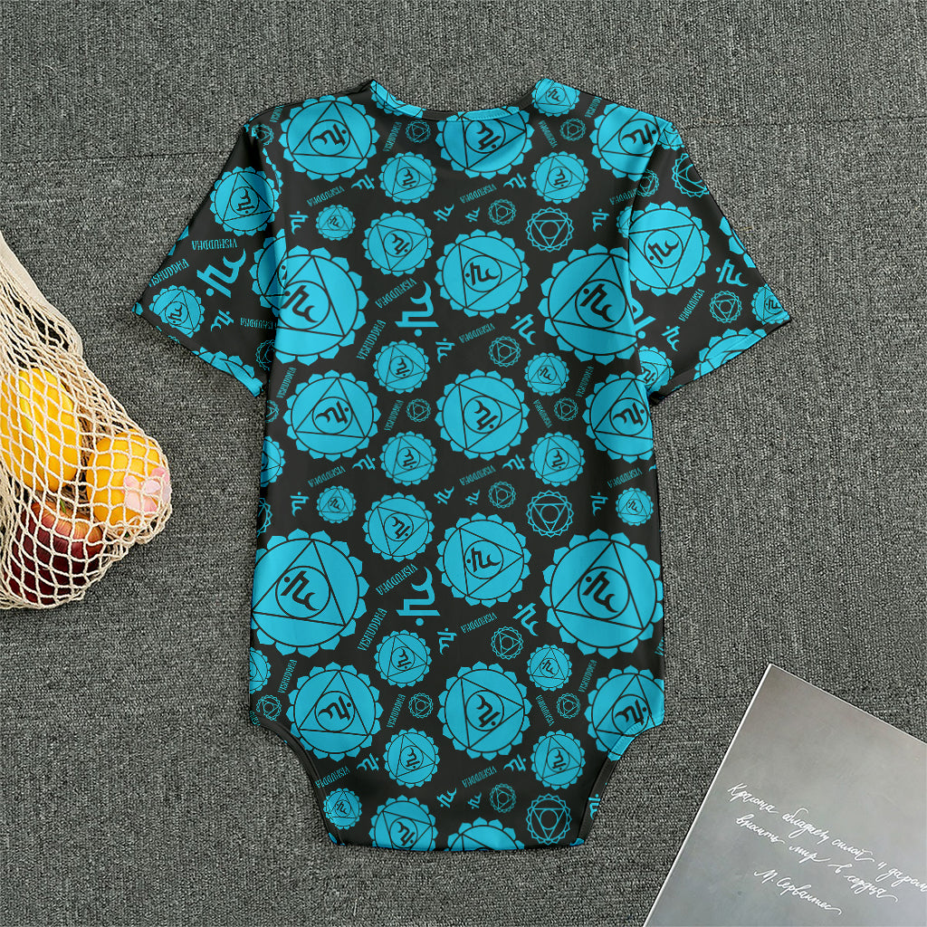 Vishuddha Chakra Pattern Print Men's Bodysuit
