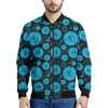 Vishuddha Chakra Pattern Print Men's Bomber Jacket