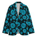 Vishuddha Chakra Pattern Print Men's Cotton Blazer