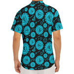Vishuddha Chakra Pattern Print Men's Deep V-Neck Shirt