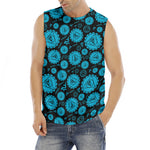 Vishuddha Chakra Pattern Print Men's Fitness Tank Top