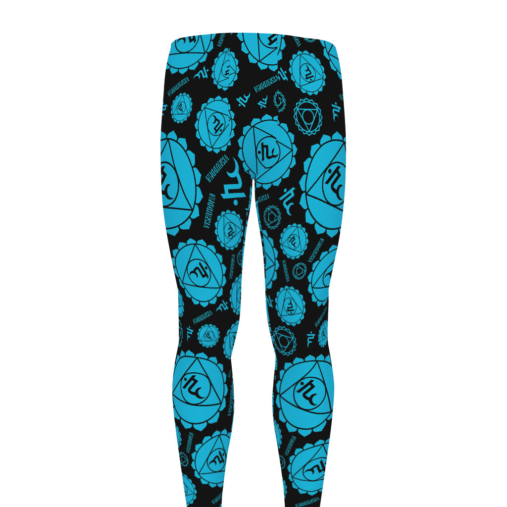 Vishuddha Chakra Pattern Print Men's leggings