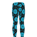 Vishuddha Chakra Pattern Print Men's leggings