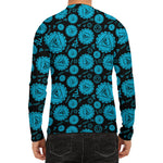 Vishuddha Chakra Pattern Print Men's Long Sleeve Rash Guard