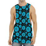 Vishuddha Chakra Pattern Print Men's Muscle Tank Top