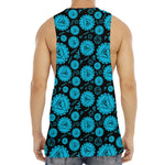 Vishuddha Chakra Pattern Print Men's Muscle Tank Top