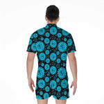 Vishuddha Chakra Pattern Print Men's Rompers