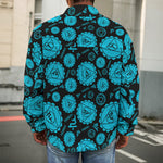 Vishuddha Chakra Pattern Print Men's Shirt Jacket