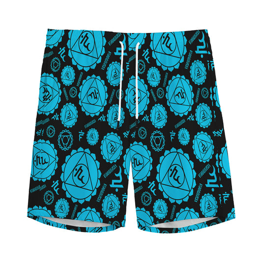Vishuddha Chakra Pattern Print Men's Sports Shorts