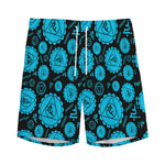Vishuddha Chakra Pattern Print Men's Sports Shorts