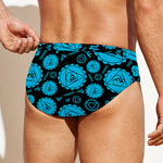 Vishuddha Chakra Pattern Print Men's Swim Briefs