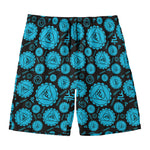 Vishuddha Chakra Pattern Print Men's Swim Trunks