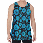 Vishuddha Chakra Pattern Print Men's Velvet Tank Top