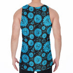 Vishuddha Chakra Pattern Print Men's Velvet Tank Top