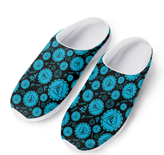 Vishuddha Chakra Pattern Print Mesh Casual Shoes