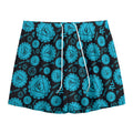 Vishuddha Chakra Pattern Print Mesh Shorts