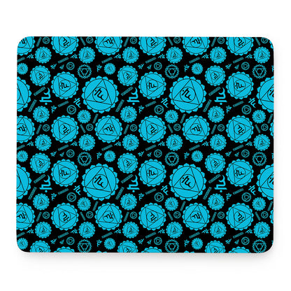 Vishuddha Chakra Pattern Print Mouse Pad