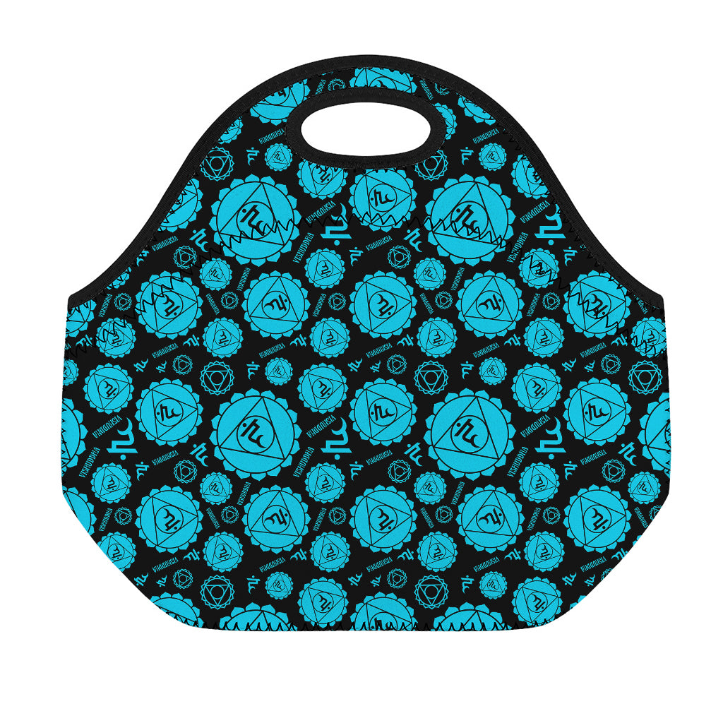 Vishuddha Chakra Pattern Print Neoprene Lunch Bag