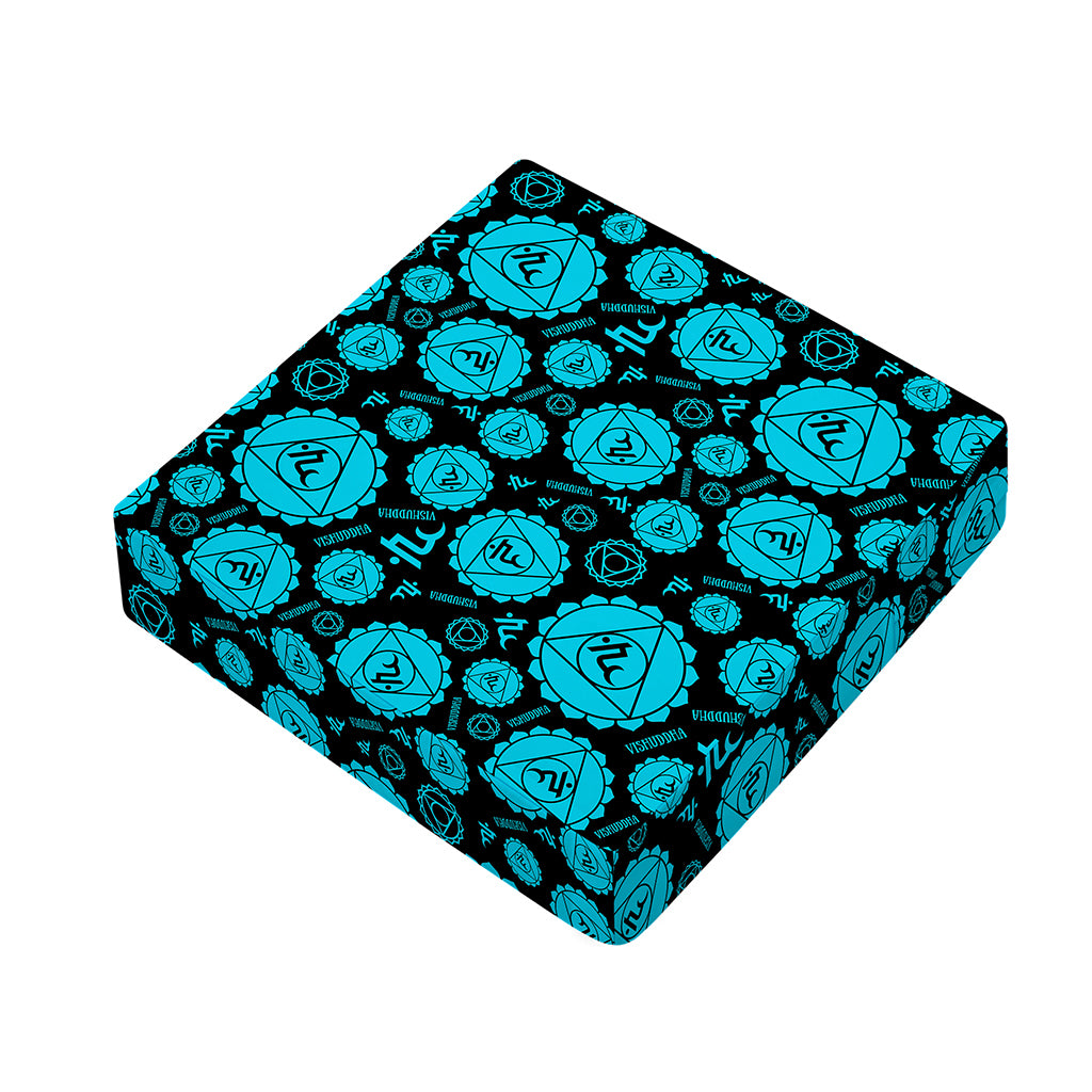 Vishuddha Chakra Pattern Print Outdoor Seat Cushion Cover