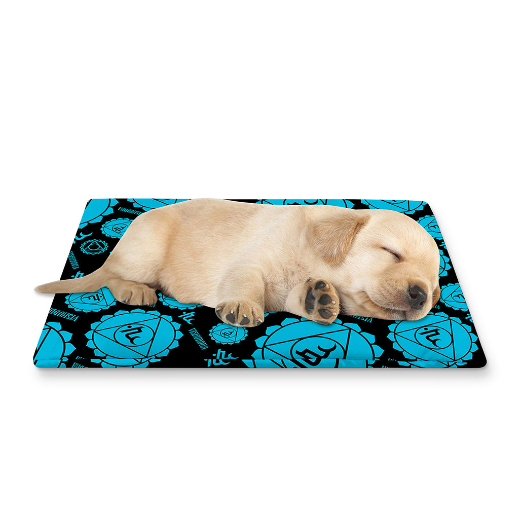 Vishuddha Chakra Pattern Print Pet Cooling Mat Cover