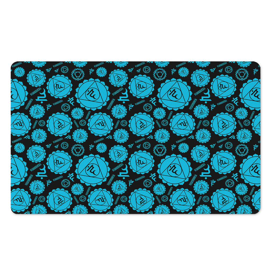 Vishuddha Chakra Pattern Print Polyester Doormat