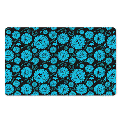 Vishuddha Chakra Pattern Print Polyester Doormat