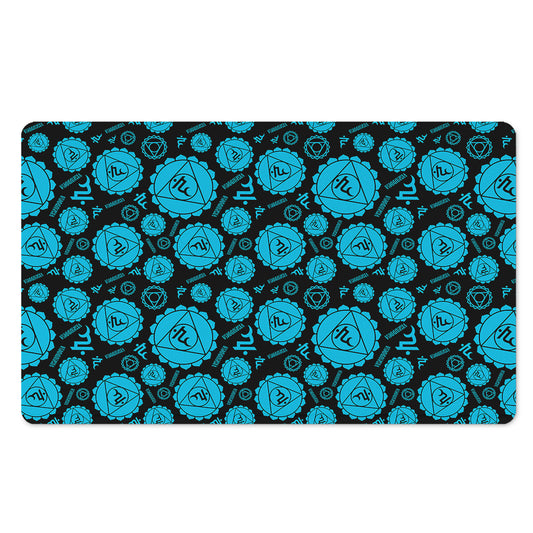 Vishuddha Chakra Pattern Print Polyester Doormat