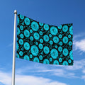 Vishuddha Chakra Pattern Print Polyester Flag