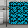 Vishuddha Chakra Pattern Print Polyester Shower Curtain
